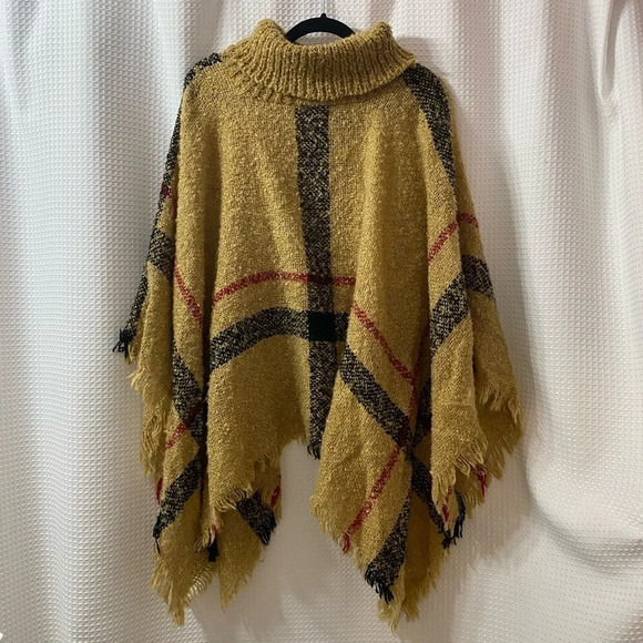 NWOT Turtleneck Pullover Poncho - Picture 1 of 4